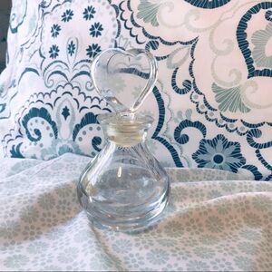 Glass Perfume Bottle with Heart stopper